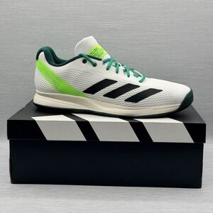 Adidas Men's 12 Pickleball  Shoes White Green Courtflash Tennis HC JQ0695 NIB